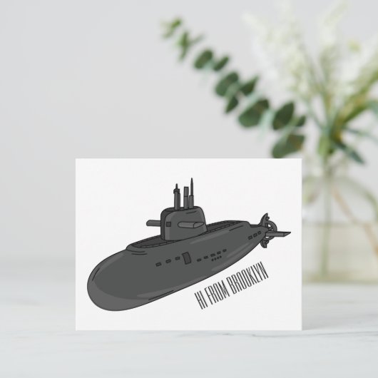 海底漫画イラストレーション ポストカード (スタンド正面)