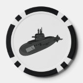 海底漫画イラストレーション ポーカーチップ (裏面)