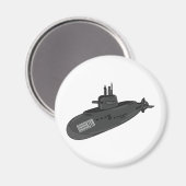 海底漫画イラストレーション マグネット (正面/裏面)