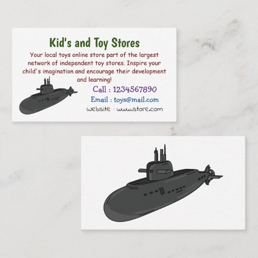 海底漫画イラストレーション 名刺 (正面/裏面)