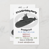 海底漫画イラストレーション 招待状 (正面/裏面)