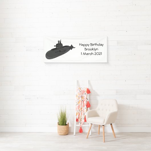 海底漫画イラストレーション 横断幕 (インサイチュ)