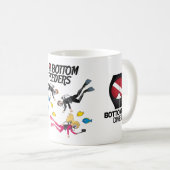 海底生物のスキューバダイビングのコーヒー・マグ コーヒーマグカップ (正面右)