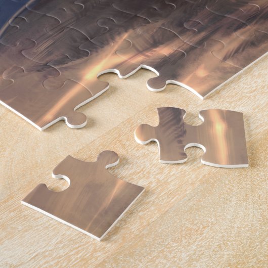 海底産のアカエイ ジグソーパズル (側面)