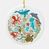 海底甲殻類核海海洋生物 セラミックオーナメント (裏面)