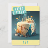 海底誕生日カード シーズンカード (正面)