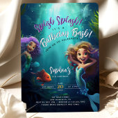 海底誕生日バッシュすべての人魚を呼び出し 招待状