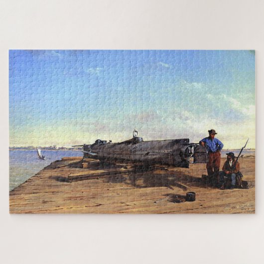 海底魚雷艇H.L.ハンリー1863年12月6日 ジグソーパズル (横)