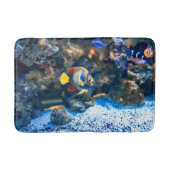海底鮮やかな熱帯魚の珊瑚 バスマット (正面)