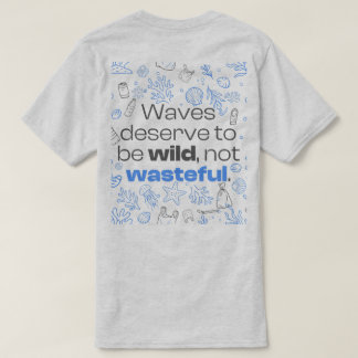 海引用文デザイン及びマリンラインアート Tシャツ