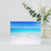 海引用文ビーチシーライフアクアブルー ポストカード (スタンド正面)