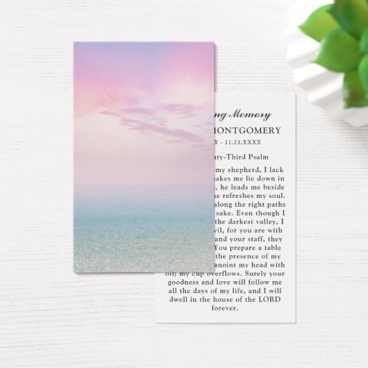 海悔やみや弔慰葬儀記念祈りの言葉カード (デスク)