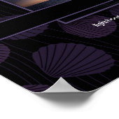 海感動的ウォールアートとライトハウスフォト ポスター (角)