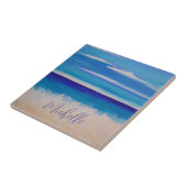 海抽象芸術ビーチ パーソナライズされた タイル (側面)