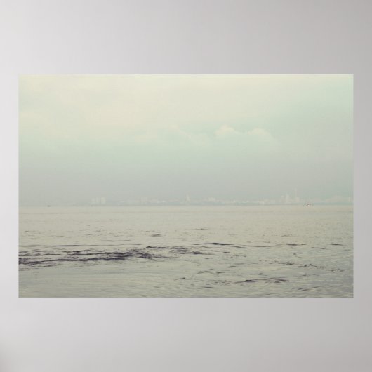 海撮影。ミニマルプリント。海の写真 ポスター (正面)