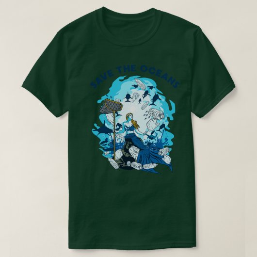 海救に浮かぶ Tシャツ (デザイン正面)