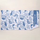 海救のヤマザメ ビーチタオル (正面)