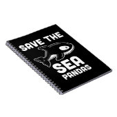 海救パンダOrca Whale、海洋生物学の贈り物 ノートブック (右側)