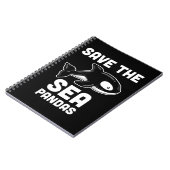 海救パンダOrca Whale、海洋生物学の贈り物 ノートブック (左側)