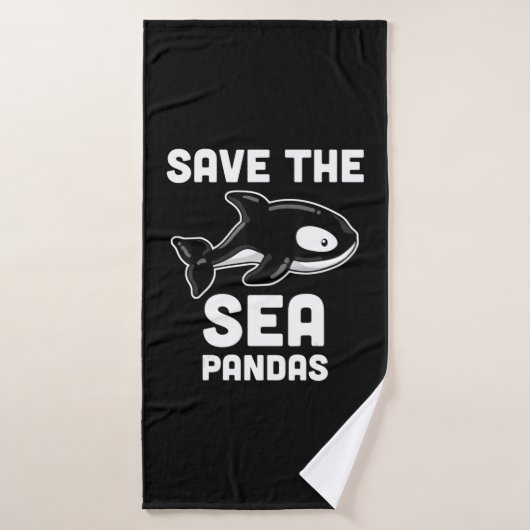 海救パンダOrca Whale、海洋生物学の贈り物 バスタオル (バスタオル)