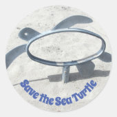 海救救の日に海の亀 ラウンドシール (正面)