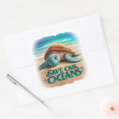 海救海及び海洋保護 スクエアシール (封筒)