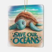 海救海及び海洋保護 セラミックオーナメント (左)