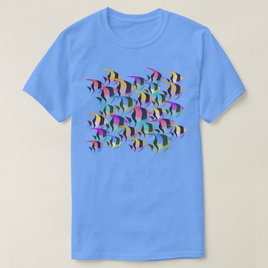 海数々の色の魚 Tシャツ (デザイン正面)