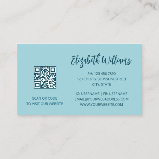 海旅行代理店 | QRコード名刺 名刺 (裏面)