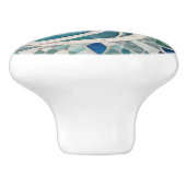 海旋回ウジャリングブルー&ホワイトシーテーマモザイク セラミックノブ (側面)