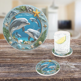 海旋回ラウンドサンドストーン コースター