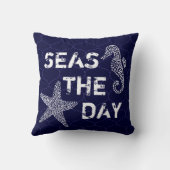 海日のビーチの海の枕Bendelのデザイン クッション (裏面)