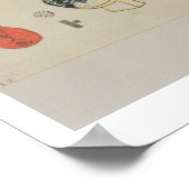 海日本のの人(カラーウッドブロックプリント) ポスター (角)