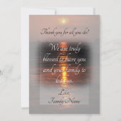 海日没の牧師の感謝 サンキューカード (裏面)