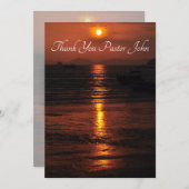 海日没の牧師の感謝 サンキューカード (正面/裏面)