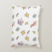 海星と魚vの着色海洋生物模様 アクセントクッション (裏面(縦))