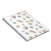 海星と魚vの着色海洋生物模様 ノートブック (右側)