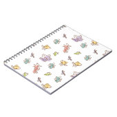 海星と魚vの着色海洋生物模様 ノートブック (左側)