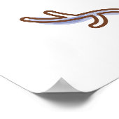 海星と魚vの着色海洋生物模様 ポスター (角)