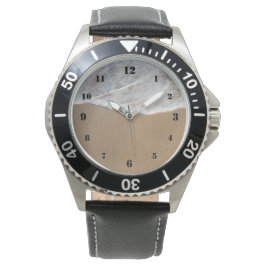 海時計の白いビーチ 腕時計