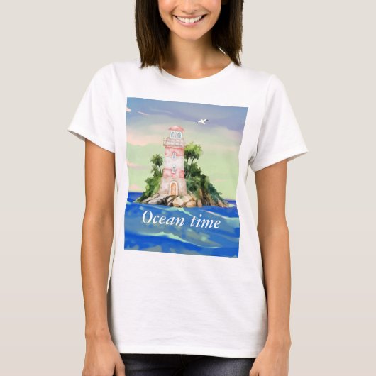 海時間、(編集可能) Tシャツ (正面)