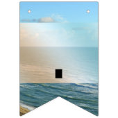 海景のビーチ結婚式の青の海 バンティングフラッグ (第1の旗)