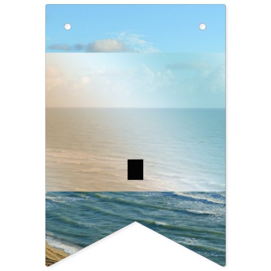 海景のビーチ結婚式の青の海 バンティングフラッグ (第1の旗)