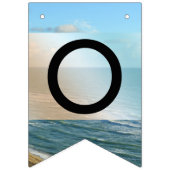 海景のビーチ結婚式の青の海 バンティングフラッグ (第3の旗)