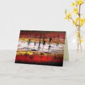 海景の挨拶状-上昇の嵐 カード (黄色い花)