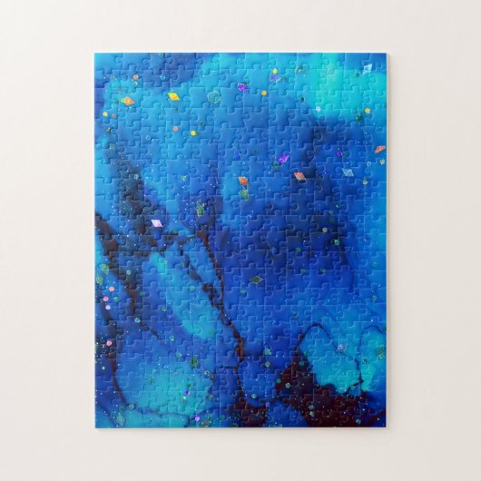 海景アルコールインク抽象芸術 ジグソーパズル (縦)