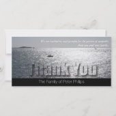 海景2のモダンの悔やみや弔慰は感謝していしています サンキューカード (正面)