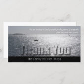 海景2のモダンの悔やみや弔慰は感謝していしています サンキューカード (正面/裏面)