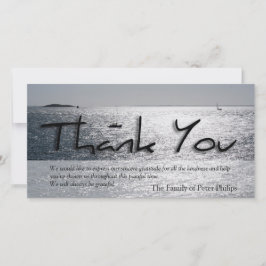 海景4のモダンの悔やみや弔慰は感謝していしています サンキューカード