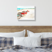 海景。ベトナム。ホイアンの海岸 キャンバスプリント (インサイチュ (寝室))